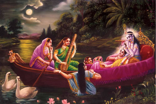 Le  gopi  di Vrindavana, l’eterna dimora di Krishna, gustano con Krishna  la  gioia del più alto livello di coscienza, detto anandamaya.