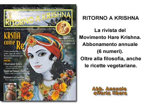 La rivista Ritorno a Krishna